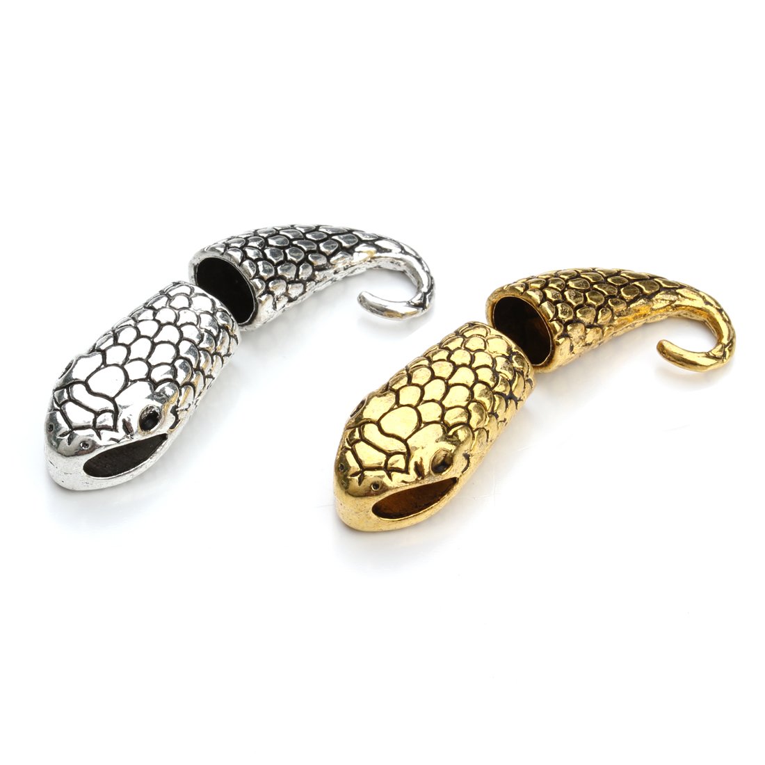 Amazon.com: Linsoir Beads 10 Sets Snake Head Hook Clasp End Cap